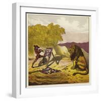 John Bold Painting the Lion-Ernest Henry Griset-Framed Giclee Print