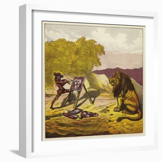 John Bold Painting the Lion-Ernest Henry Griset-Framed Giclee Print