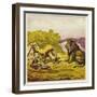 John Bold's Encounter with a Lion-Ernest Henry Griset-Framed Giclee Print