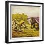 John Bold's Encounter with a Lion-Ernest Henry Griset-Framed Giclee Print