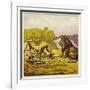 John Bold's Encounter with a Lion-Ernest Henry Griset-Framed Giclee Print