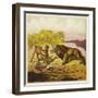 John Bold Surprised by a Lion While Painting-Ernest Henry Griset-Framed Giclee Print