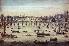 Woolwich Dockyard from the Thames, c1750, (1912). Artists: Unknown, John Boydell-John Boydell-Giclee Print