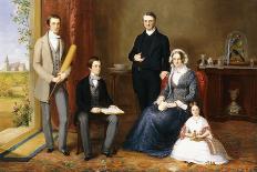 The Reverend John Witherington, Vicar of Tetsworth, Oxon, with His Family, 1854-John Bridges-Giclee Print