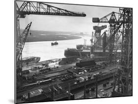 John Brown's Shipyard on the Clyde-null-Mounted Premium Photographic Print