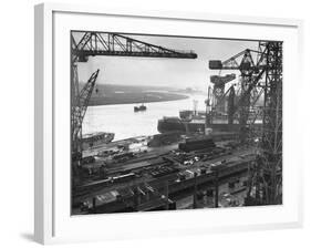 John Brown's Shipyard on the Clyde-null-Framed Photographic Print