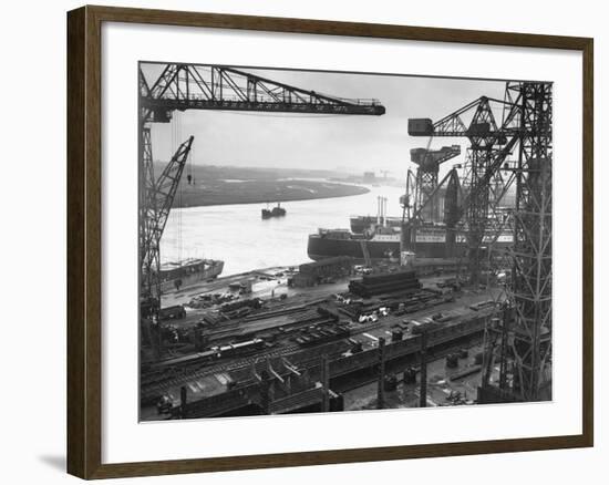 John Brown's Shipyard on the Clyde-null-Framed Photographic Print