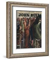 John Bull, Alcoholic Short Men Queues Magazine, UK, 1946-null-Framed Giclee Print