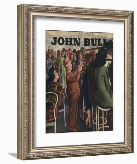 John Bull, Alcoholic Short Men Queues Magazine, UK, 1946-null-Framed Giclee Print