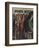 John Bull, Alcoholic Short Men Queues Magazine, UK, 1946-null-Framed Giclee Print