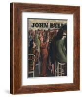 John Bull, Alcoholic Short Men Queues Magazine, UK, 1946-null-Framed Giclee Print