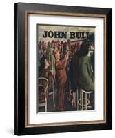 John Bull, Alcoholic Short Men Queues Magazine, UK, 1946-null-Framed Giclee Print