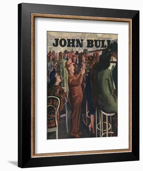 John Bull, Alcoholic Short Men Queues Magazine, UK, 1946-null-Framed Giclee Print