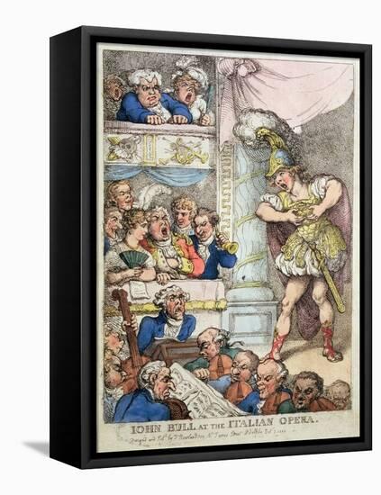 John Bull at the Italian Opera, 1811-Thomas Rowlandson-Framed Stretched Canvas