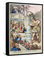 John Bull at the Italian Opera, 1811-Thomas Rowlandson-Framed Stretched Canvas