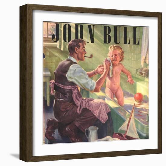 John Bull, Babies Baths Fathers Pipes Smoking Decor Bathrooms Magazine, UK, 1947-null-Framed Giclee Print