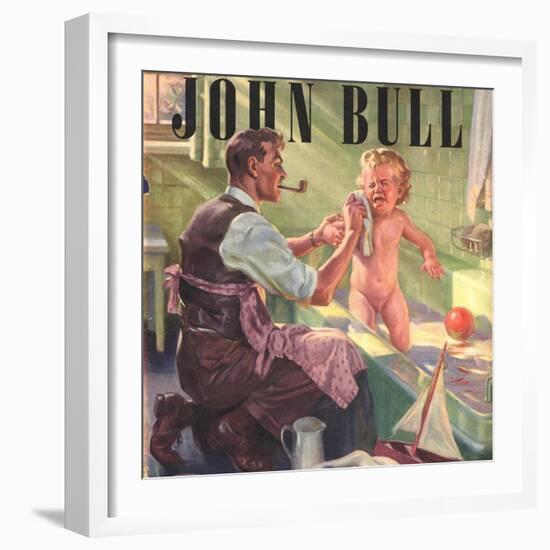 John Bull, Babies Baths Fathers Pipes Smoking Decor Bathrooms Magazine, UK, 1947-null-Framed Giclee Print