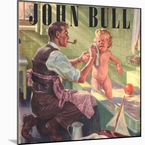 John Bull, Babies Baths Fathers Pipes Smoking Decor Bathrooms Magazine, UK, 1947-null-Mounted Giclee Print