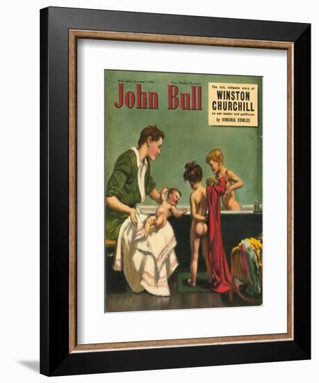 John Bull, Bathtime Magazine, UK, 1949-null-Framed Giclee Print