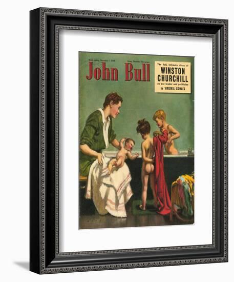 John Bull, Bathtime Magazine, UK, 1949-null-Framed Giclee Print