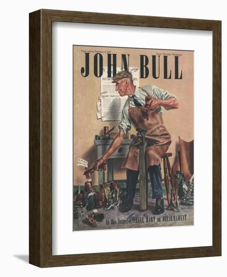 John Bull, Cobblers Shoe Menders Repairing Man Shoes Magazine, UK, 1947-null-Framed Giclee Print