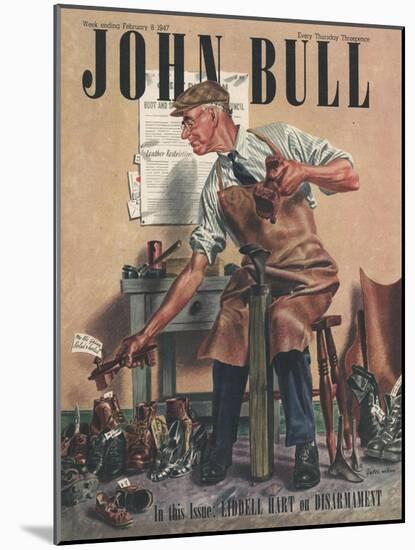 John Bull, Cobblers Shoe Menders Repairing Man Shoes Magazine, UK, 1947-null-Mounted Giclee Print