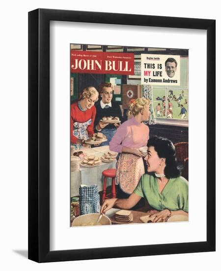 John Bull, Cooking Rugby Tea Girlfriends Baking Magazine, UK, 1956-null-Framed Premium Giclee Print