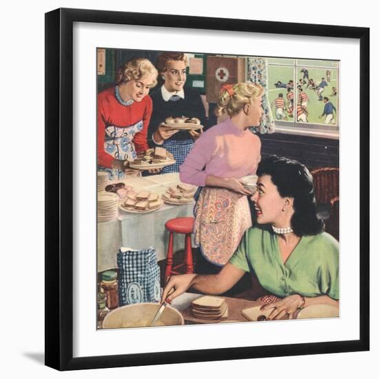 John Bull, Cooking Rugby Tea Girlfriends Baking Magazine, UK, 1956-null-Framed Giclee Print