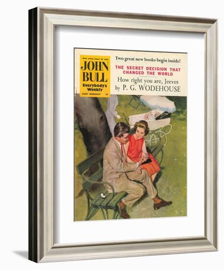 John Bull, Dating Parks Benches Magazine, UK, 1950-null-Framed Giclee Print