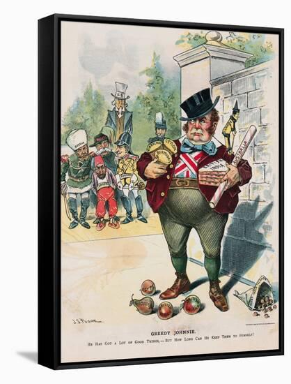 John Bull Depicting Foreign Affairs-null-Framed Stretched Canvas