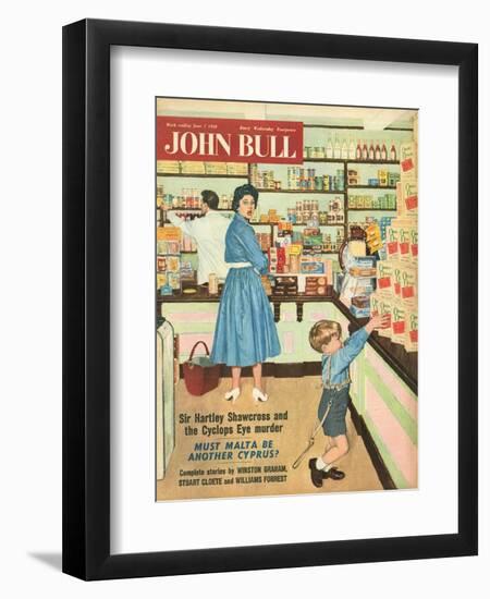 John Bull, Disasters Shopping Magazine, UK, 1950-null-Framed Giclee Print