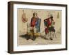 John Bull (First Known Representation) with His French Counterpart-Gillray-Framed Art Print