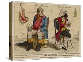 John Bull (First Known Representation) with His French Counterpart-Gillray-Stretched Canvas