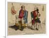 John Bull (First Known Representation) with His French Counterpart-Gillray-Framed Art Print