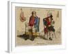 John Bull (First Known Representation) with His French Counterpart-Gillray-Framed Art Print