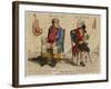 John Bull (First Known Representation) with His French Counterpart-Gillray-Framed Art Print