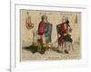 John Bull (First Known Representation) with His French Counterpart-Gillray-Framed Art Print