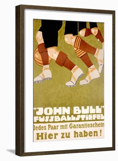 John Bull Fussballstiefel-null-Framed Art Print