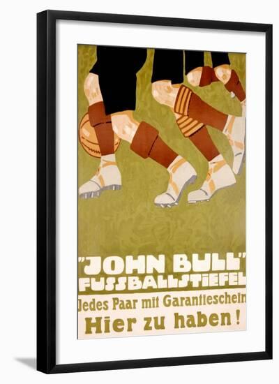 John Bull Fussballstiefel-null-Framed Art Print