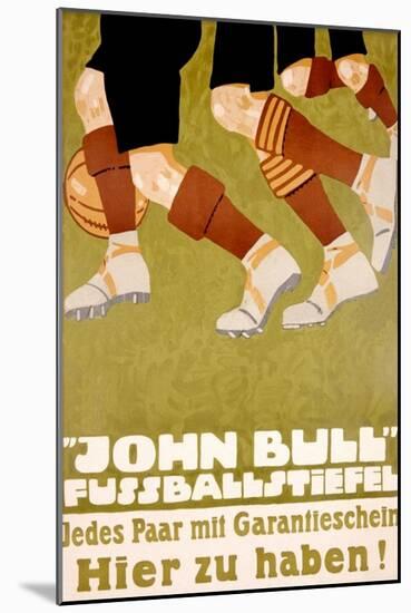 John Bull Fussballstiefel-null-Mounted Art Print