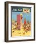 John Bull, Holiday Beaches, Punch and Judy Puppets Magazine, UK, 1950-null-Framed Giclee Print