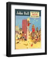 John Bull, Holiday Beaches, Punch and Judy Puppets Magazine, UK, 1950-null-Framed Giclee Print