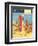 John Bull, Holiday Beaches, Punch and Judy Puppets Magazine, UK, 1950-null-Framed Giclee Print