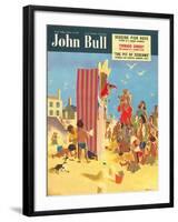 John Bull, Holiday Beaches, Punch and Judy Puppets Magazine, UK, 1950-null-Framed Giclee Print