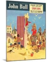 John Bull, Holiday Beaches, Punch and Judy Puppets Magazine, UK, 1950-null-Mounted Giclee Print