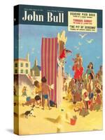 John Bull, Holiday Beaches, Punch and Judy Puppets Magazine, UK, 1950-null-Stretched Canvas