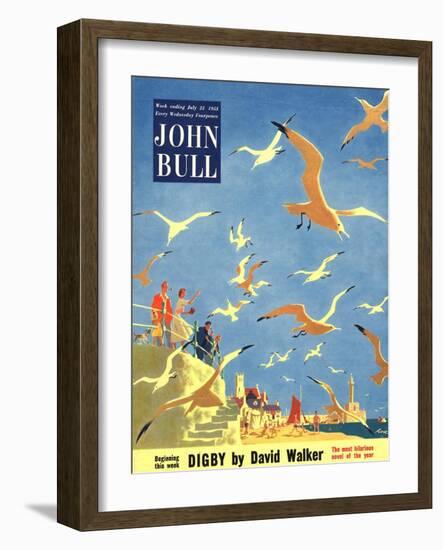 John Bull, Holiday Beaches Seagulls Magazine, UK, 1953-null-Framed Giclee Print