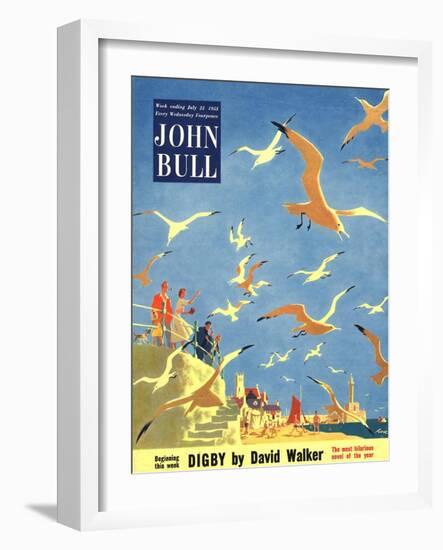 John Bull, Holiday Beaches Seagulls Magazine, UK, 1953-null-Framed Giclee Print