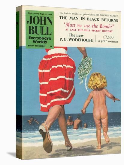 John Bull, Holiday Beaches Seaside Swimming Magazine, UK, 1950-null-Stretched Canvas