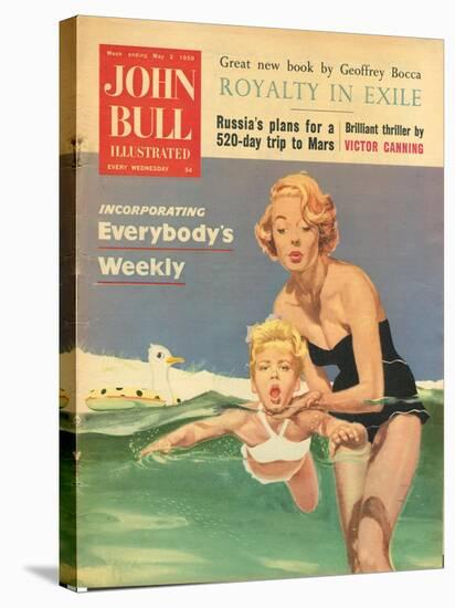John Bull, Holiday Swimming Lessons Magazine, UK, 1950-null-Stretched Canvas